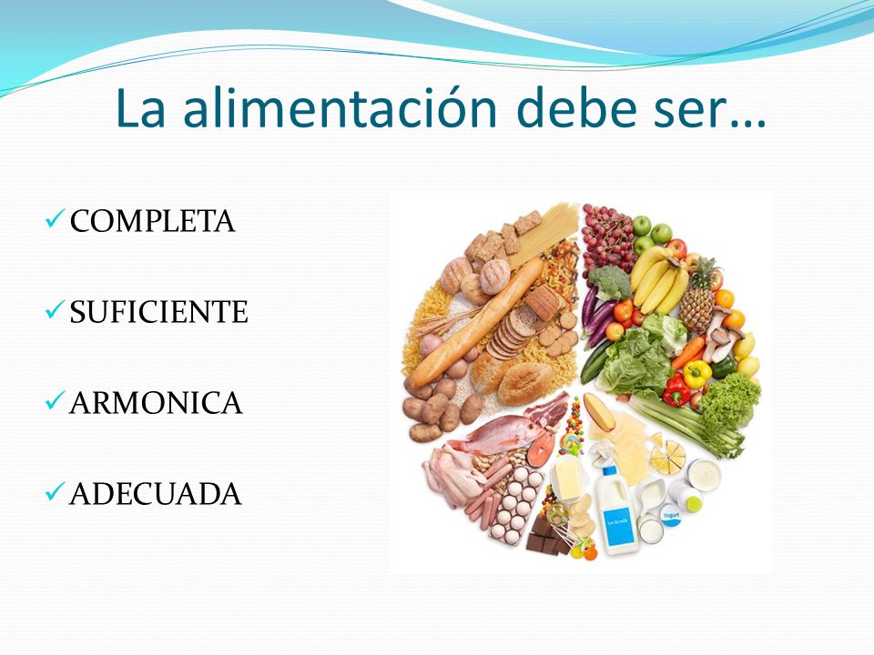 Armonica alimentacion suficiente adecuada completa